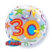 Folija balons 22&quot; QL Bubble singls &quot;30 Birthdays&quot;