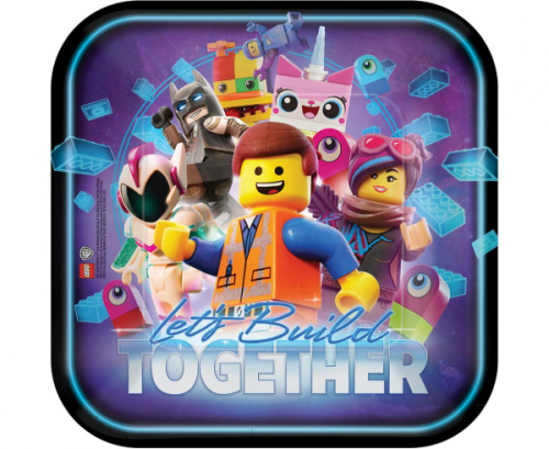 Paper plates Lego Movie 2, 23 cm, 8 pcs