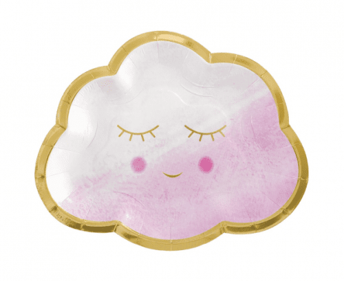 Paper plates Oh Baby, 17 cm, metallic pink, 8 pcs Paper plates Oh Baby, 17 cm, metallic pink, 8 pcs