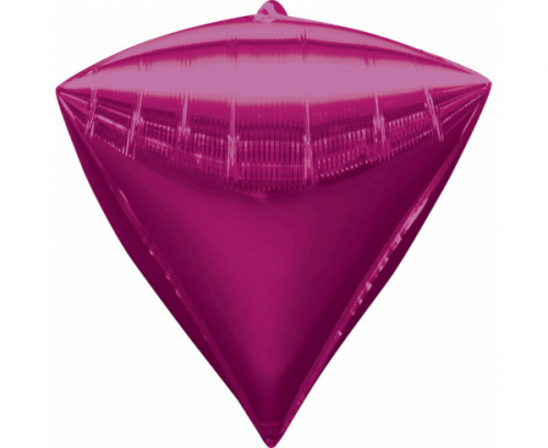 Foil balloon G20 Diamond, pink, 38x43 cm