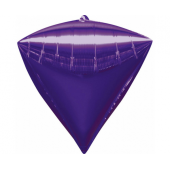 Воздушный шар из фольги G20 Diamond, фиолетовый, 38x43 см