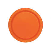 Paper plates, orange, 18 cm, 20 pcs.