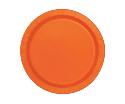 Paper plates, orange, 18 cm, 20 pcs.