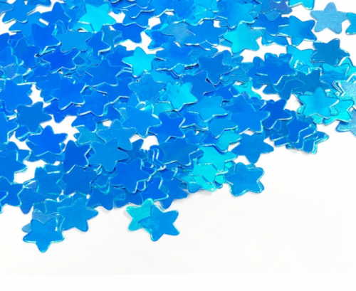 Paper confetti Stars, blue, 12 g