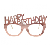 B&C Paper Glasses Happy Birthday, rose gold, 4 pcs.
