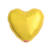 Ibrex hēlija balons, Sirds 14&quot;, Metallic Gold, 5 gab.