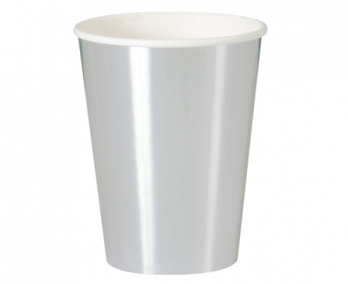 Paper cups, silver, 8 pcs. Paper cups, silver, 8 pcs.