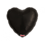 Ibrex hēlija balons, Sirds 14&quot;, Metallic Black, 5 gab.