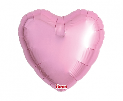 Ibrex hēlija balons, Sirds 14&quot;, Metallic Pink, 5 gab.