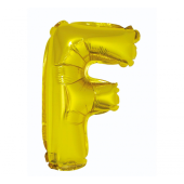 Folijas balons &quot;Burts F&quot;, zelts, 35 cm