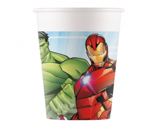 Paper cups Mighty Avengers, 200 ml, 8 pcs