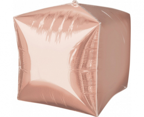 Foil balloon Cubez, rose gold, 38x38 cm