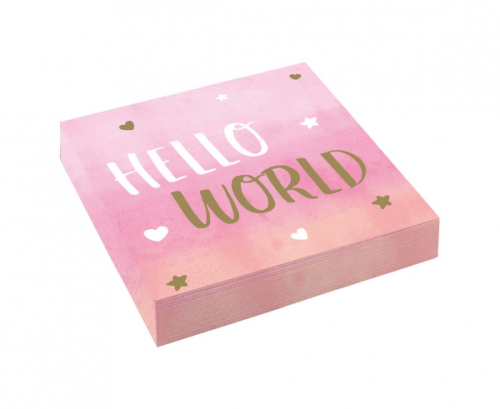 Oh Baby Girl paper napkins, 33x33 cm, 16 pcs