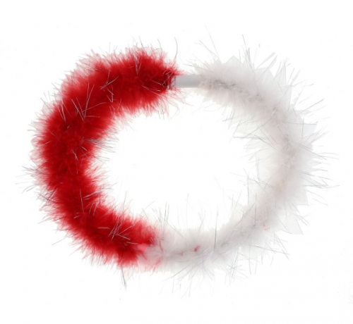 For the fan: marabou white and red (glowing)
