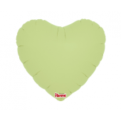 Гелиевый шар Ibrex, Сердце 14 &quot;, пастельно-зеленый, 5 шт.