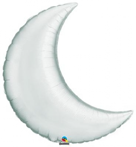 Воздушный шар фольгированный 35 "QL SHP Moonlight twirl, серебристый