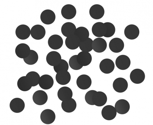 Folijas konfeti Apļi, 2 cm, 250g, melni