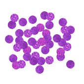 Folijas konfeti apļi, 2 cm, 250g, hologrāfiski violets
