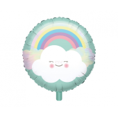 Foil balloon RND Rainbow and Cloud, packed, 43 cm