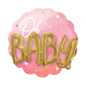 Foil balloon SHP Pink Baby Girl, 71x71 cm