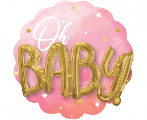 Foil balloon SHP Pink Baby Girl, 71x71 cm