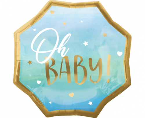 Foil balloon SuperShape - Baby Boy, blue,55x55 cm, packed Foil balloon SuperShape - Baby Boy, blue,55x55 cm, packed