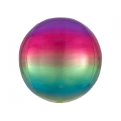Foil balloon Ombre ball, rainbow