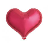 Гелиевый шарик Ibrex, Jelly Heart 14 &quot;, металлический рубиново-красный, 5 шт.