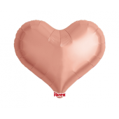Гелиевый шар Ibrex, Jelly Heart 14 &quot;, металлик розовое золото, 5 шт.