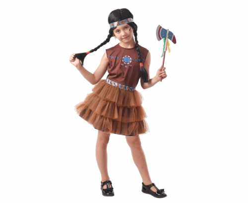 Costume for children Indian Girl (head band, dress), size 110/130 cm