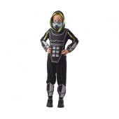 Costume for children Cyber Hero (hooded top, pants, sound reactive mask, armour, arm and legs guards), size 110/120 cm