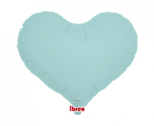 Ibrex hēlija balons, Jelly Heart 14", Pastel Blue, 5 gab.