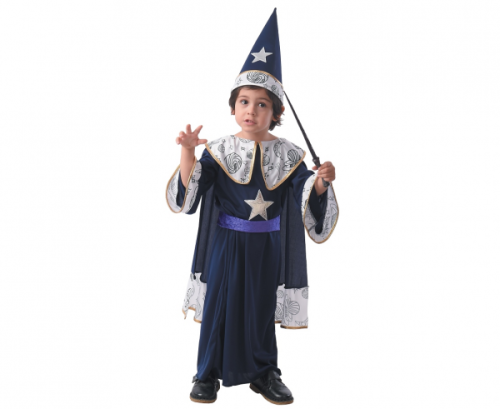 Wizard role-play set DIY (hat, robe w/cape, belt, washable marker), size 92/104 cm