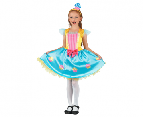 Costume for children Cupcake (headpiece, dress), size 110/120 cm