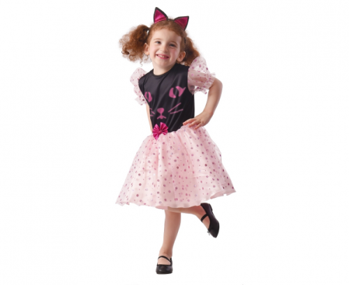 Costume for children Cat Girl (headpiece, dress), size 92/104 cm