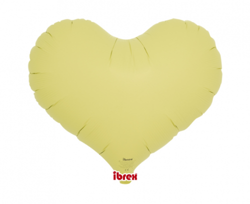 Ibrex hēlija balons, Jelly Heart 14", Pastel Yellow, 5 gab.