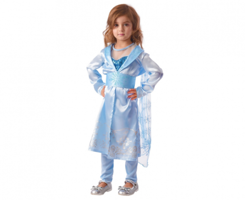 Blue Princess role-play set (jacket, shirt, pants, cape, belt), size 92/104 cm
