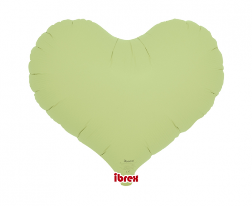 Ibrex hēlija balons, Jelly Heart 14", Pastel Green, 5 gab.