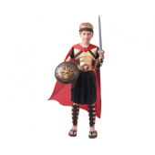 Costume for children Roman Knight (headpiece, cape, robe, leg guards, cuffs, belt), size 130/140 cm