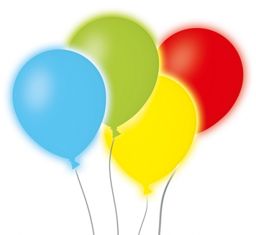 Glowing colorful LED balloons, 4 pcs Glowing colorful LED balloons, 4 pcs