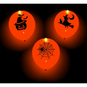 Glowing party balloons LED scary party, 4 pcs