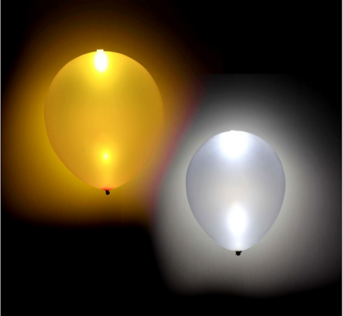 LED 2 gold and 2 silver glowing balloons