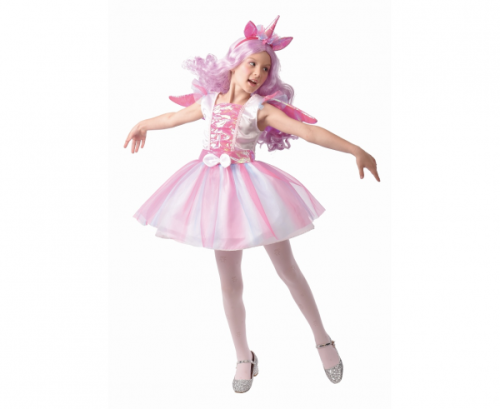 Unicorn role-play set (dress, headpiece, wings), rozm. 110/120 cm