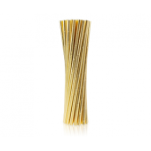 Paper drinking straws, plain gold, 6x197mm / 24 pcs