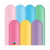 Modelling Balloons QL 260, bright pastel mix / 100 pcs.