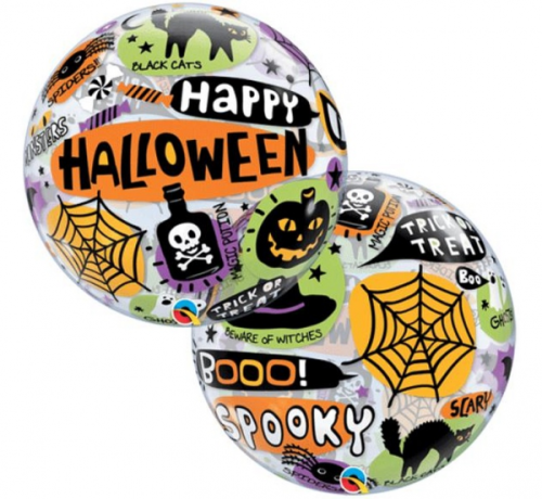 Воздушный шар из фольги 22 "QL Bubble Polight Happy Halloween