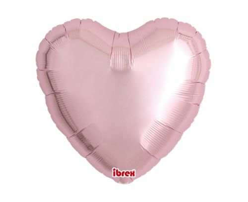 Ibrex hēlija balons, Sirds 18", Metallic Light Pink, 5 gab.