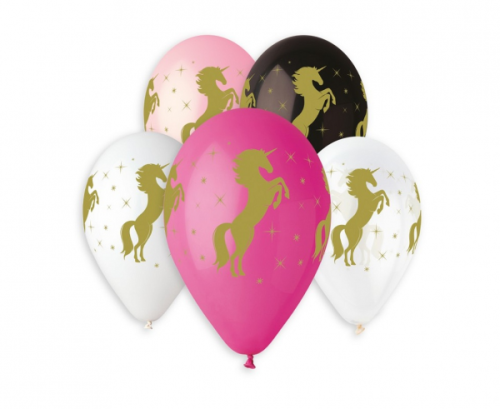 Premium helium balloons Gold Unicorn 13