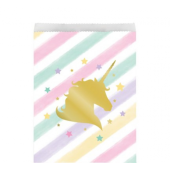 Unicorn Sparkle Paper Treat Bag Lg Foil Stamp
