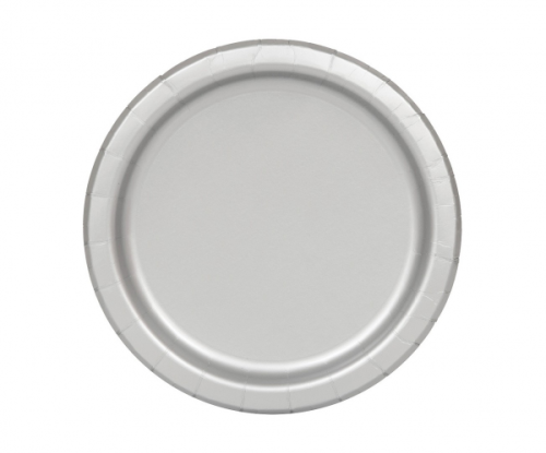 Paper plates, silver, 18 cm, 20 pcs. Paper plates, silver, 18 cm, 20 pcs.